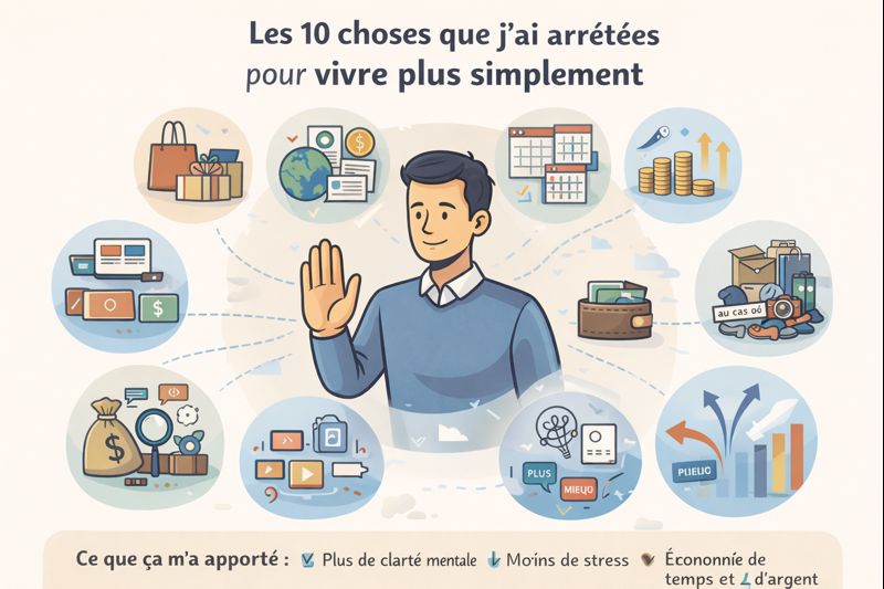 Les 10 choses que j’ai arrêtées pour vivre plus simplement